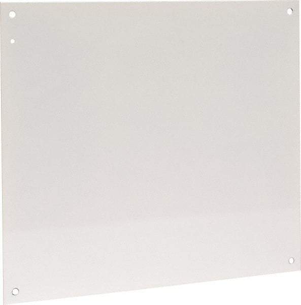 Cooper B-Line - 18-1/2" OAW x 21" OAH Powder Coat Finish Electrical Enclosure Nonperforated Panel - 24" x 20" Box, 14 Gauge Steel, Use with 24206-1/24208-1 - Eagle Tool & Supply