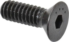 Made in USA - 1/4-20 UNC Hex Socket Drive, 82° Flat Screw - Alloy Steel, Black Oxide Finish, Fully Threaded, 3/4" OAL - Eagle Tool & Supply
