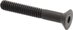 Made in USA - 1/4-20 UNC Hex Socket Drive, 82° Flat Screw - Alloy Steel, Black Oxide Finish, Fully Threaded, 1-3/4" OAL - Eagle Tool & Supply