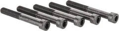 Made in USA - 1/2-20 UNF Hex Socket Drive, Socket Cap Screw - Alloy Steel, Black Oxide Finish, Partially Threaded, 4" Length Under Head - Eagle Tool & Supply