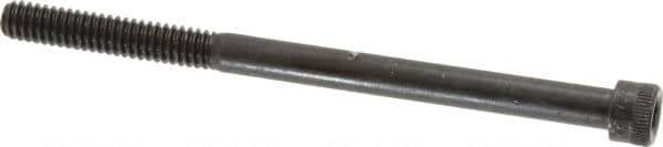 Made in USA - 1/4-20 UNC Hex Socket Drive, Socket Cap Screw - Grade 4037 Alloy Steel, Black Oxide Finish, Partially Threaded, 3-3/4" Length Under Head - Eagle Tool & Supply