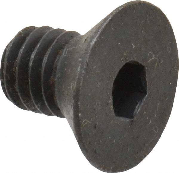 Made in USA - 5/16-18 UNC Hex Socket Drive, 82° Flat Screw - Alloy Steel, Black Oxide Finish, Fully Threaded, 1/2" OAL - Eagle Tool & Supply