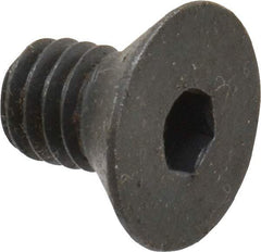 Made in USA - 5/16-18 UNC Hex Socket Drive, 82° Flat Screw - Alloy Steel, Black Oxide Finish, Fully Threaded, 1/2" OAL - Eagle Tool & Supply