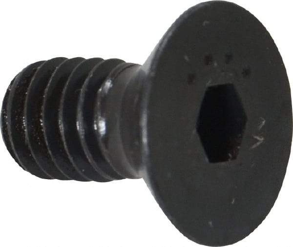 Made in USA - 5/16-18 UNC Hex Socket Drive, 82° Flat Screw - Alloy Steel, Black Oxide Finish, Fully Threaded, 5/8" OAL - Eagle Tool & Supply