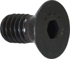 Made in USA - 5/16-18 UNC Hex Socket Drive, 82° Flat Screw - Alloy Steel, Black Oxide Finish, Fully Threaded, 5/8" OAL - Eagle Tool & Supply