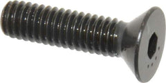 Made in USA - 5/16-18 UNC Hex Socket Drive, 82° Flat Screw - Alloy Steel, Black Oxide Finish, Fully Threaded, 1-1/4" OAL - Eagle Tool & Supply