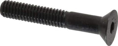 Made in USA - 5/16-18 UNC Hex Socket Drive, 82° Flat Screw - Alloy Steel, Black Oxide Finish, Fully Threaded, 2" OAL - Eagle Tool & Supply