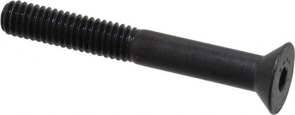 Made in USA - 5/16-18 UNC Hex Socket Drive, 82° Flat Screw - Alloy Steel, Black Oxide Finish, Fully Threaded, 2-1/2" OAL - Eagle Tool & Supply
