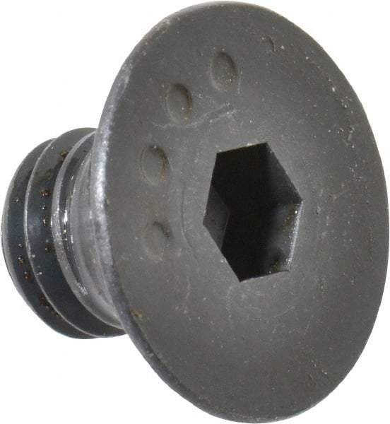 Made in USA - 3/8-16 UNC Hex Socket Drive, 82° Flat Screw - Alloy Steel, Black Oxide Finish, Fully Threaded, 1/2" OAL - Eagle Tool & Supply
