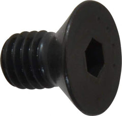 Made in USA - 3/8-16 UNC Hex Socket Drive, 82° Flat Screw - Alloy Steel, Black Oxide Finish, Fully Threaded, 5/8" OAL - Eagle Tool & Supply