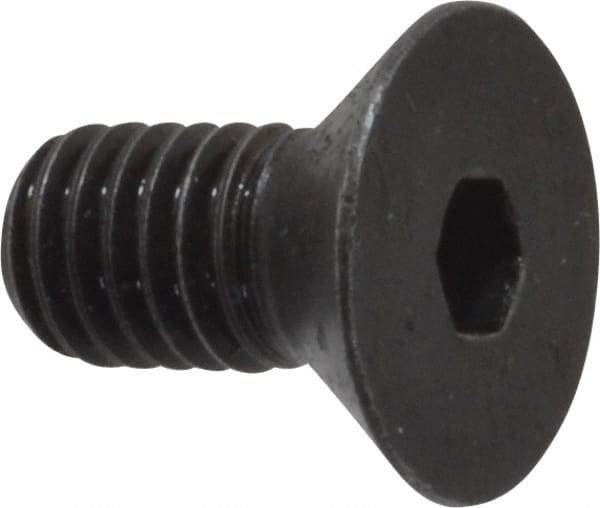 Made in USA - 3/8-16 UNC Hex Socket Drive, 82° Flat Screw - Alloy Steel, Black Oxide Finish, Fully Threaded, 3/4" OAL - Eagle Tool & Supply