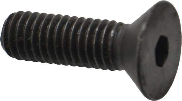 Made in USA - 3/8-16 UNC Hex Socket Drive, 82° Flat Screw - Alloy Steel, Black Oxide Finish, Fully Threaded, 1-1/4" OAL - Eagle Tool & Supply
