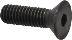 Made in USA - 3/8-16 UNC Hex Socket Drive, 82° Flat Screw - Alloy Steel, Black Oxide Finish, Fully Threaded, 1-1/4" OAL - Eagle Tool & Supply