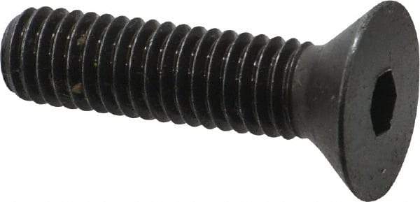 Made in USA - 3/8-16 UNC Hex Socket Drive, 82° Flat Screw - Alloy Steel, Black Oxide Finish, Fully Threaded, 1-1/2" OAL - Eagle Tool & Supply