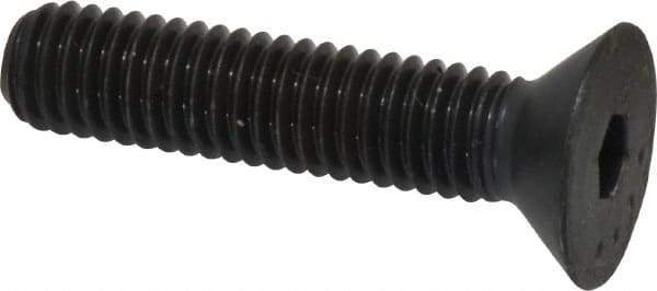 Made in USA - 3/8-16 UNC Hex Socket Drive, 82° Flat Screw - Alloy Steel, Black Oxide Finish, Fully Threaded, 1-3/4" OAL - Eagle Tool & Supply