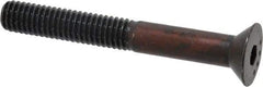 Made in USA - 3/8-16 UNC Hex Socket Drive, 82° Flat Screw - Alloy Steel, Black Oxide Finish, Partially Threaded, 3" OAL - Eagle Tool & Supply