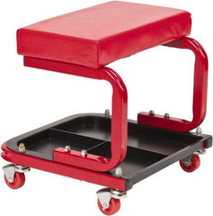 Value Collection - 260 Lb Capacity, 4 Wheel Creeper Seat with Tray - Steel, 14" High x 14 Wide - Eagle Tool & Supply