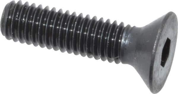 Made in USA - #10-32 UNF Hex Socket Drive, 82° Flat Screw - Alloy Steel, Black Oxide Finish, Fully Threaded, 3/4" OAL - Eagle Tool & Supply