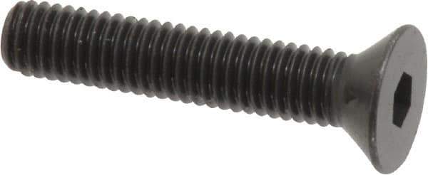 Made in USA - #10-32 UNF Hex Socket Drive, 82° Flat Screw - Alloy Steel, Black Oxide Finish, Fully Threaded, 1" OAL - Eagle Tool & Supply