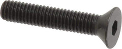 Made in USA - #10-32 UNF Hex Socket Drive, 82° Flat Screw - Alloy Steel, Black Oxide Finish, Fully Threaded, 1" OAL - Eagle Tool & Supply