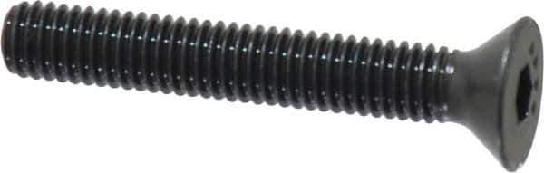Made in USA - #10-32 UNF Hex Socket Drive, 82° Flat Screw - Alloy Steel, Black Oxide Finish, Fully Threaded, 1-1/4" OAL - Eagle Tool & Supply