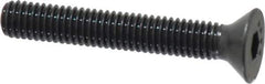 Made in USA - #10-32 UNF Hex Socket Drive, 82° Flat Screw - Alloy Steel, Black Oxide Finish, Fully Threaded, 1-1/4" OAL - Eagle Tool & Supply