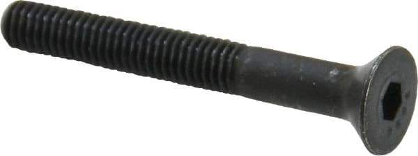 Made in USA - #10-32 UNF Hex Socket Drive, 82° Flat Screw - Alloy Steel, Black Oxide Finish, Fully Threaded, 1-1/2" OAL - Eagle Tool & Supply