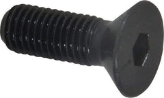 Made in USA - 1/4-28 UNF Hex Socket Drive, 82° Flat Screw - Alloy Steel, Black Oxide Finish, Fully Threaded, 3/4" OAL - Eagle Tool & Supply
