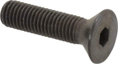 Made in USA - 1/4-28 UNF Hex Socket Drive, 82° Flat Screw - Alloy Steel, Black Oxide Finish, Fully Threaded, 1" OAL - Eagle Tool & Supply