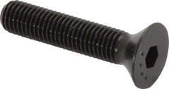 Made in USA - 1/4-28 UNF Hex Socket Drive, 82° Flat Screw - Alloy Steel, Black Oxide Finish, Fully Threaded, 1-1/4" OAL - Eagle Tool & Supply