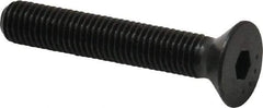 Made in USA - 1/4-28 UNF Hex Socket Drive, 82° Flat Screw - Alloy Steel, Black Oxide Finish, Fully Threaded, 1-1/2" OAL - Eagle Tool & Supply