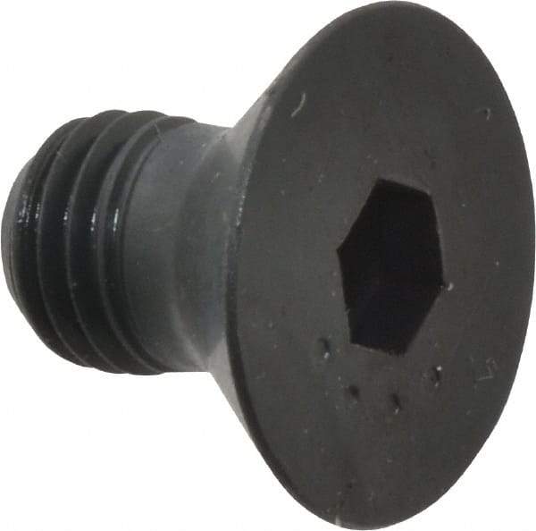 Made in USA - 5/16-24 UNF Hex Socket Drive, 82° Flat Screw - Alloy Steel, Black Oxide Finish, Fully Threaded, 1/2" OAL - Eagle Tool & Supply