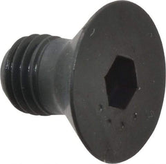Made in USA - 5/16-24 UNF Hex Socket Drive, 82° Flat Screw - Alloy Steel, Black Oxide Finish, Fully Threaded, 1/2" OAL - Eagle Tool & Supply