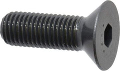 Made in USA - 5/16-24 UNF Hex Socket Drive, 82° Flat Screw - Alloy Steel, Black Oxide Finish, Fully Threaded, 1" OAL - Eagle Tool & Supply