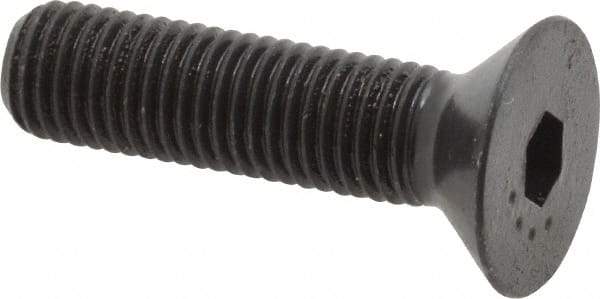 Made in USA - 5/16-24 UNF Hex Socket Drive, 82° Flat Screw - Alloy Steel, Black Oxide Finish, Fully Threaded, 1-1/4" OAL - Eagle Tool & Supply