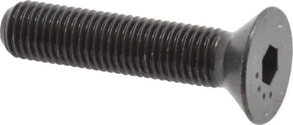 Made in USA - 5/16-24 UNF Hex Socket Drive, 82° Flat Screw - Alloy Steel, Black Oxide Finish, Fully Threaded, 1-1/2" OAL - Eagle Tool & Supply