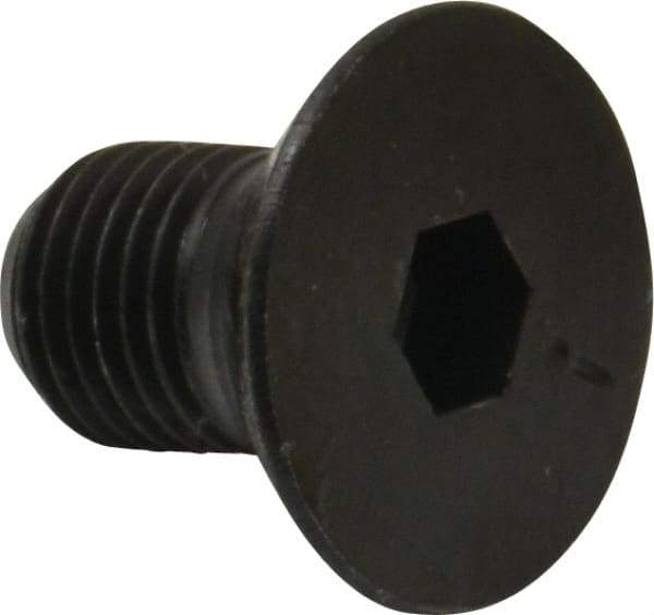 Made in USA - 3/8-24 UNF Hex Socket Drive, 82° Flat Screw - Alloy Steel, Black Oxide Finish, Fully Threaded, 5/8" OAL - Eagle Tool & Supply