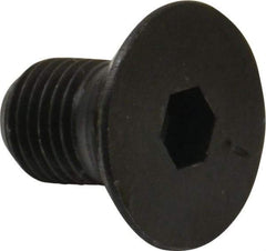 Made in USA - 3/8-24 UNF Hex Socket Drive, 82° Flat Screw - Alloy Steel, Black Oxide Finish, Fully Threaded, 5/8" OAL - Eagle Tool & Supply
