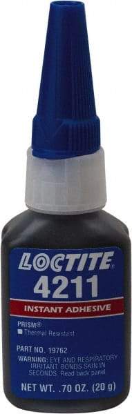 Loctite - 20 Gal Bottle Black Instant Adhesive - 24 hr Full Cure Time - Eagle Tool & Supply