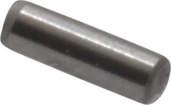 Made in USA - 1/16" Diam x 3/16" Pin Length Grade 8 Alloy Steel Standard Dowel Pin - Bright Finish, 1 Beveled & 1 Rounded End - Eagle Tool & Supply