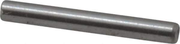Made in USA - 1/16" Diam x 1/2" Pin Length Grade 8 Alloy Steel Standard Dowel Pin - Bright Finish, 1 Beveled & 1 Rounded End - Eagle Tool & Supply