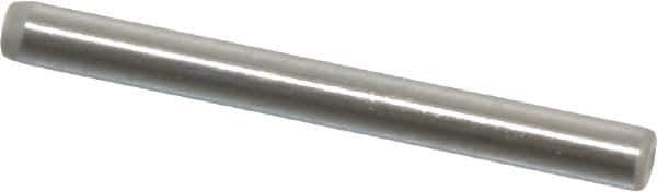 Made in USA - 1/16" Diam x 5/8" Pin Length Grade 8 Alloy Steel Standard Dowel Pin - Bright Finish, 1 Beveled & 1 Rounded End - Eagle Tool & Supply