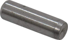 Made in USA - 3/32" Diam x 5/16" Pin Length Grade 8 Alloy Steel Standard Dowel Pin - Bright Finish, 1 Beveled & 1 Rounded End - Eagle Tool & Supply