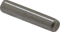 Made in USA - 3/32" Diam x 7/16" Pin Length Grade 8 Alloy Steel Standard Dowel Pin - Bright Finish, 1 Beveled & 1 Rounded End - Eagle Tool & Supply