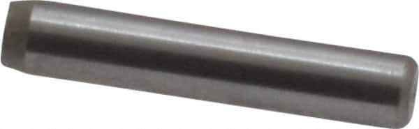 Made in USA - 3/32" Diam x 1/2" Pin Length Grade 8 Alloy Steel Standard Dowel Pin - Bright Finish, 1 Beveled & 1 Rounded End - Eagle Tool & Supply