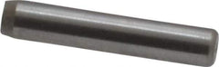 Made in USA - 3/32" Diam x 1/2" Pin Length Grade 8 Alloy Steel Standard Dowel Pin - Bright Finish, 1 Beveled & 1 Rounded End - Eagle Tool & Supply