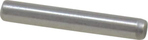 Made in USA - 3/32" Diam x 5/8" Pin Length Grade 8 Alloy Steel Standard Dowel Pin - Bright Finish, 1 Beveled & 1 Rounded End - Eagle Tool & Supply