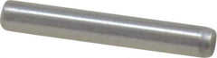 Made in USA - 3/32" Diam x 5/8" Pin Length Grade 8 Alloy Steel Standard Dowel Pin - Bright Finish, 1 Beveled & 1 Rounded End - Eagle Tool & Supply