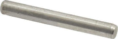 Made in USA - 3/32" Diam x 3/4" Pin Length Grade 8 Alloy Steel Standard Dowel Pin - Bright Finish, 1 Beveled & 1 Rounded End - Eagle Tool & Supply