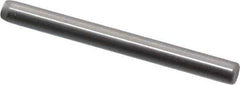 Made in USA - 3/32" Diam x 1" Pin Length Grade 8 Alloy Steel Standard Dowel Pin - Bright Finish, 1 Beveled & 1 Rounded End - Eagle Tool & Supply